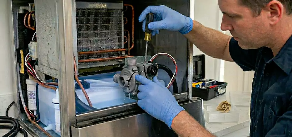 Commercial Ice Maker Water Pump Repair in San Lorenzo